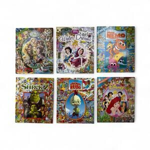Disney Look And Find Books Lot Of 6 Finding Nemo Fairies Shrek 2 Winter Dreams